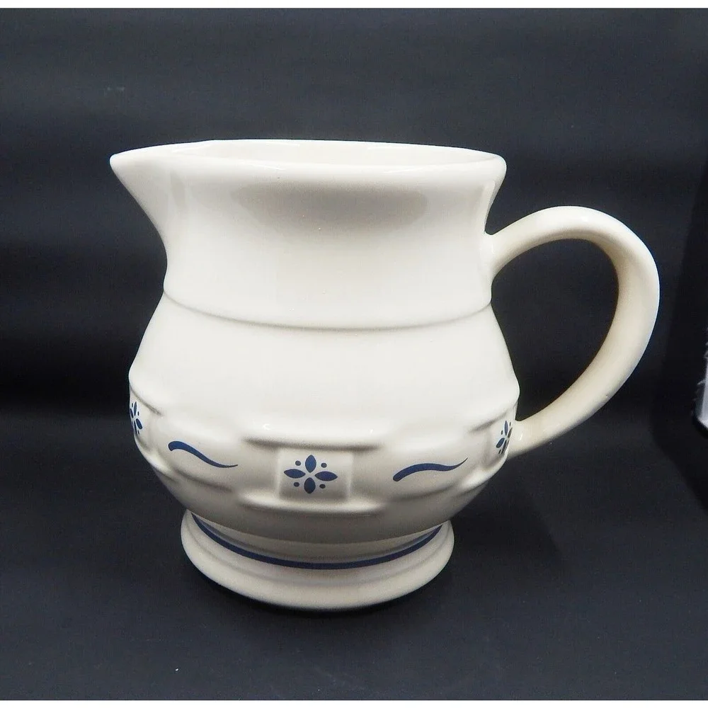 Longaberger Woven Traditions Classic Blue Juice 32 Oz Pitcher